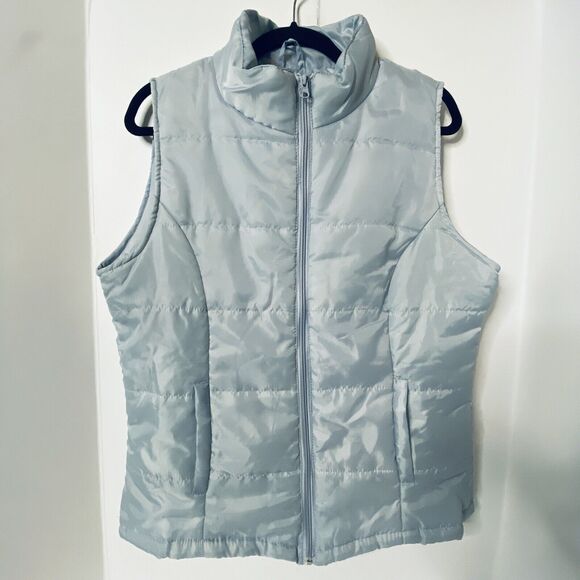 Jackson Hole Women's Baby Light Blue Quilted Puffer Ski Vest Size Large - Picture 5 of 8